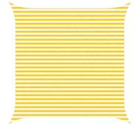 vidaXL Voile d'ombre Jaune et Blanc 4 x 4 m 100% Polyester Oxford, Voile d'ombre Moderne pour Balcon, résistant aux UV, protège-Jardin, terrasse, Bord de Piscine, abri élégant