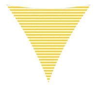vidaXL Voile d'ombre Jaune et Blanc 4 x 4 x 4 m 100% Polyester Oxford, Bâche Triangulaire Moderne, résistant au UV, Parasol Portable pour Jardin, Protection Contre Le Soleil, idée Pratique