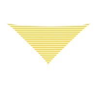 vidaXL Voile d'ombre Jaune et Blanc 4 x 4 x 5,8 m, Bâche Triangulaire Moderne, résistant au UV, Parasol Portable pour Jardin, Protection Contre Le Soleil, idée Pratique