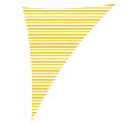 vidaXL Voile d'ombre Jaune et Blanc 4 x 5 x 6,4 m, Bâche Triangulaire Moderne, résistant au UV, Parasol Portable pour Jardin, Protection Contre Le Soleil, idée Pratique