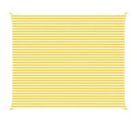vidaXL Voile d'ombre Jaune et Blanc 6 x 5 m 100% Polyester Oxford, Tonnelle extérieure, résistante aux UV, en Polyester, Moderne pour terrasse, Couvre Piscine imperméable