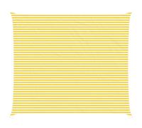 vidaXL Voile d'ombre Jaune et Blanc 7 x 6 m 100% Polyester Oxford, Tonnelle extérieure, résistante aux UV, en Polyester, Moderne pour terrasse, Couvre Piscine imperméable