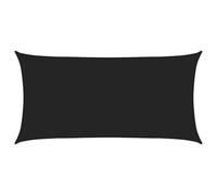 vidaXL Voile d'ombre Noir 2 x 6 m HDPE, Voile d'ombrage Moderne, Protection pour balcons, terrasse, Pare-Soleil, résistant au Vent, Couvre UV