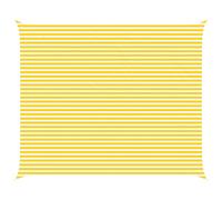 vidaXL Voile d'ombre Jaune et Blanc 6 x 5 m 100% Polyester Oxford, Tonnelle extérieure, résistante aux UV, en Polyester, Moderne pour terrasse, Couvre Piscine imperméable