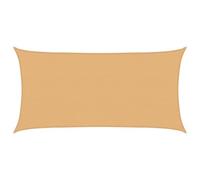 vidaXL Voile d'ombre Sable 2 x 6 m HDPE, Voile d'ombrage Moderne, Protection pour balcons, terrasse, Pare-Soleil, résistant au Vent, Couvre UV