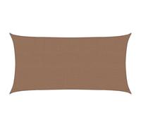 vidaXL Voile d'ombre Taupe 2,5 x 6 m HDPE, Voile d'ombrage Moderne, Protection pour balcons, terrasse, Pare-Soleil, résistant au Vent, Couvre UV