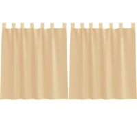 vidaXL Voile Rideaux avec passants 2 pcs. couleur sable 140x140 cm