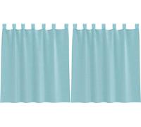 vidaXL Voile Rideaux avec poches pour tringles 2 pcs. Turquoise