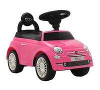 vidaXL Voiture Chevaucher Fiat 500 Rose Plein Air Véhicule Auto Jouet Enfant