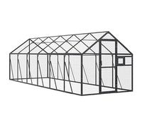 vidaXL Volière en aluminium 1,79x6x1,85 m Anthracite – Grille métallique, porte verrouillable