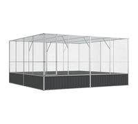 vidaXL Volière argenté 418x414x212 cm Acier