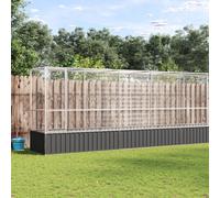 vidaXL Volière avec extension argenté 626,5x107x212 cm acier, volière à oiseaux, cage à perroquets, grande cage à perroquets, cage à perruches