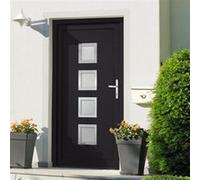 vidaXL Voordeur 108x200 cm PVC antracietkleurig3187859 G
