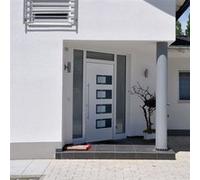 Voordeur 110x210 cm aluminium en PVC wit3157067