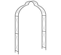 vidaXL Voûte de jardin Arche à rosiers pour plantes grimpantes Noir 150x34x240 cm Fer