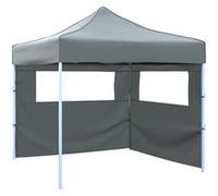 Vidaxl Tente De Réception Escamotable Avec 2 Parois 3x3 M Anthracite Blanc