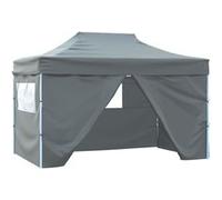 Tente pliable - vidaXL - 3 x 4,5 m - Anthracite - 4 parois latérales - Résistante à l'eau
