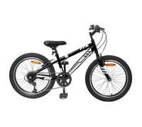 vidaXL VTT enfant 20 pouces – 6 vitesses – cadre acier – noir – 5-8 ans
