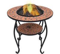 vidaXL Vuurtafel mozaÃ¯ek 68 cm keramiek terracottakleurig46723 G