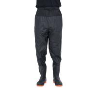 vidaXL Waders à ceinture avec bottes Noir taille 39