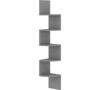 vidaXL Wand-Eckregal Grau 19x19x123 cm Holzwerkstoff