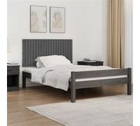 vidaXL Wandhoofdbord 127,5x3x60 cm massief grenenhout grijs824840 Gris G