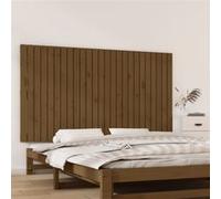 vidaXL Wandhoofdbord 159,5x3x90 cm massief grenenhout honingbruin824901 Marron G
