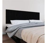vidaXL Wandhoofdbord 204x3x60 cm massief grenenhout zwart824832 Noir G
