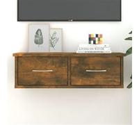 Wandkast 60x26x18,5 cm bewerkt hout gerookt eikenkleurig815078