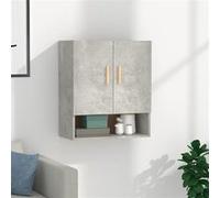 Vidaxl Armoire Murale Gris Béton 60x31x70 Cm Bois D'ingénierie Marron