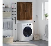 Wandkast 69,5x34x90 cm bewerkt hout bruin eikenkleur830403