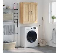 vidaXL Armoire murale Chêne Sonoma 69,5x34x90 cm – 3 compartiments, poignées, bois d'ingénierie