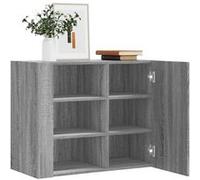 vidaXL Wandkast 75x35x60 cm bewerkt hout grijs sonoma eikenkleurig848428 Gris G