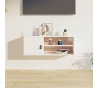 Vidaxl Armoire Murale Blanc 80x30x30 Cm Bois De Pin Massif Blanc