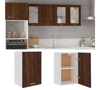 vidaXL Armoire en Verre Suspendue, Placard Mural avec Porte, Casiers de Rangement, Meuble de Cuisine Intérieur, Moderne, 826350