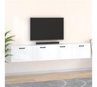 vidaXL Wandkasten 2 st 100x36,5x35 cm bewerkt hout wit3115668 Blanc G