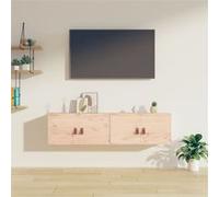 vidaXL Wandkasten 2 st 60x30x30 cm massief grenenhout818366 Bois G