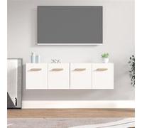 vidaXL Wandkasten 2 st 60x36,5x35 cm bewerkt hout wit3115628 Blanc G
