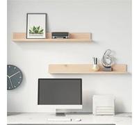 vidaXL Wandkasten 2 st 80x11x9 cm massief grenenhout823604 Bois G