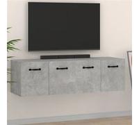 Vidaxl Armoires Murales 2pcs Gris Béton 80x35x36,5cm Bois D'ingénierie Multicolore