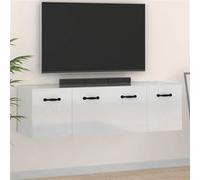 Vidaxl Armoires Murales 2 Pcs Blanc Brillant 80x36,5x35 Cm Multicolore