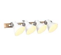 vidaXL Wandlamp industrieel E27 90x25 cm wit320516 Blanc G
