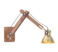 Wandlamp industrieel rond E27 messingkleurig320576