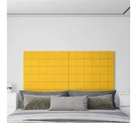 vidaXL Wandpanelen 12 st 1,62 m² 90x15 cm fluweel geel344111 G