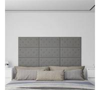 vidaXL Wandpanelen 12 st 2,16 mÂ² 60x30 cm kunstleer grijs343991 Gris G