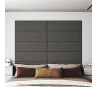 vidaXL Wandpanelen 12 st 3,24 mÂ² 90x30 cm stof donkergrijs343902 Gris G