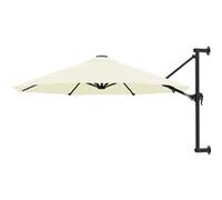 Vidaxl Parasol Mural Avec Mât Métallique 300 Cm Sable