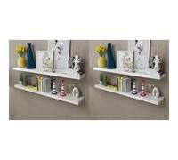 vidaXL Étagères murales 276000 – 4 pièces, blanc, 120 cm