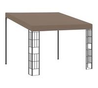 vidaXL Belvédère mural 3x3 m Taupe Tissu