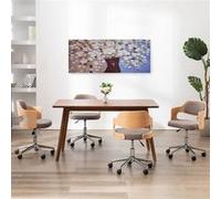 vidaXL Wandprintset bloemen in vaas 150x60 cm canvas meerkleurig289267 Multicolore G